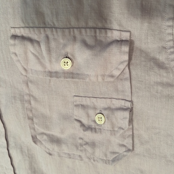 Michael Kors Lilac 100% Linen button down EUC size XL Mens - Picture 3 of 12